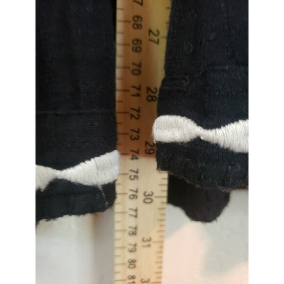 Free People Womens Dress Black Floral Embroidery Sleeveless Fit & Flare Sz 2 - Picture 9 of 11